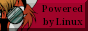 An 88x31 button, showing 'Powered by Linux' text next to the alternative Linux mascot, Xenia